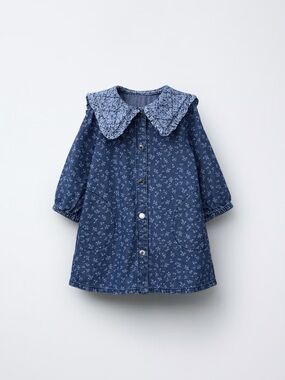 Zara floral denim dress sz 4